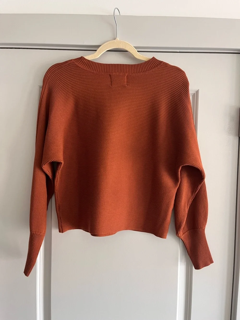Pink Rose Rust Ribbed Crewneck Sweater - Picture 2 of 5